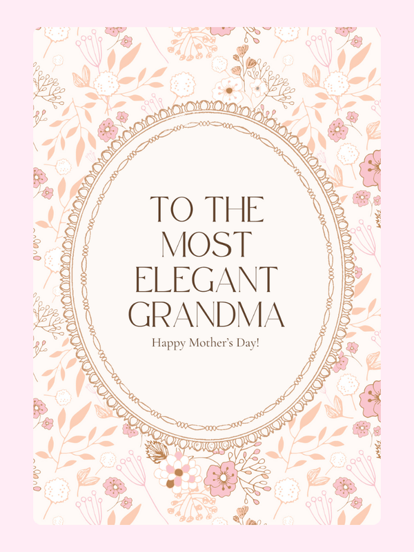 Mother's Day card for Grandma with floral design