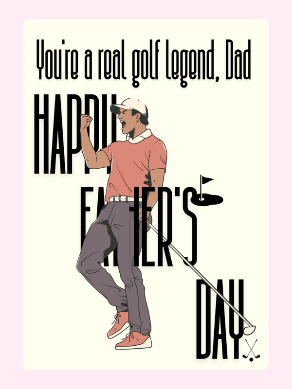 A Real Golf Legend Cake Card, Father's Day