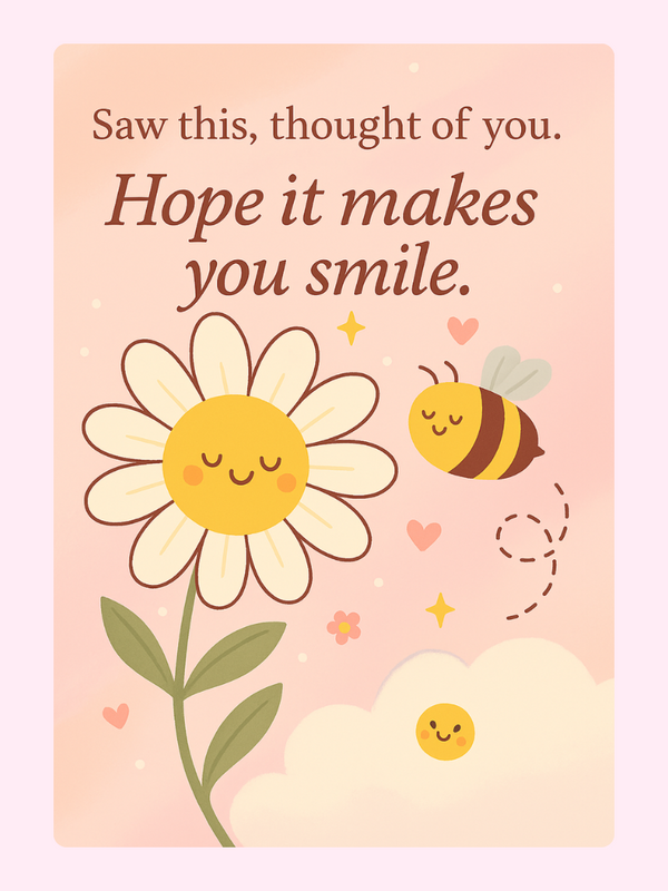 Hope It Makes You Smile letterbox cake card with freshly baked cake slices