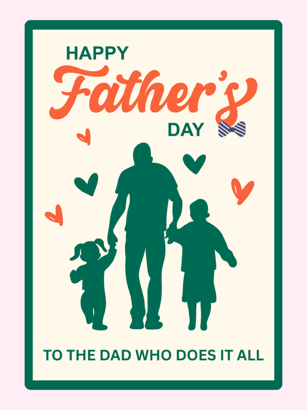 Happy Father's Day_55 Cake Card, for Dad