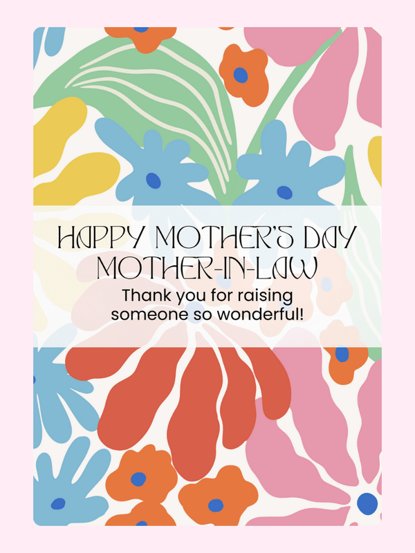 Mother In Law Cake Card, for Mum