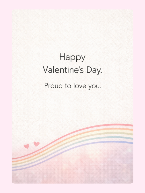Proud To Love You Cake Card, for a partner
