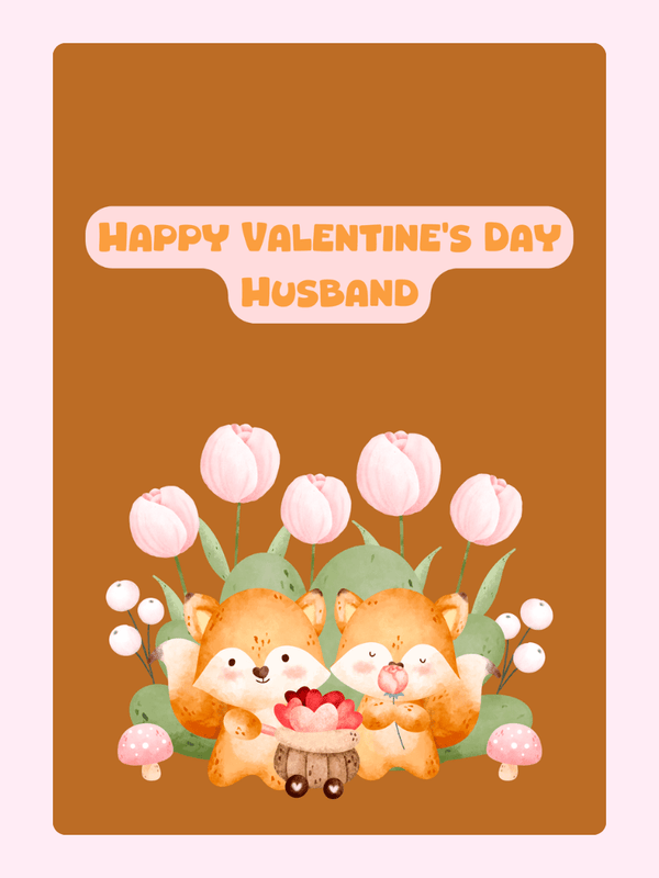 Happy Valentine's Day Husband Cake Card