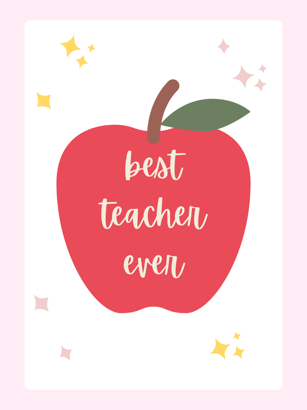 Best teacher ever apple card