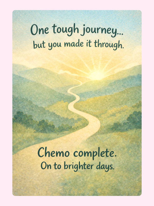 One Tough Journey Chemo Complete Cake Card