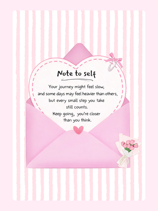 Note To Self Envelope Cake Card, just because