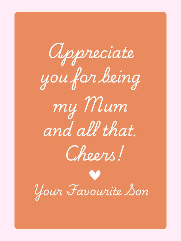 Your Favourite Son Cake Card