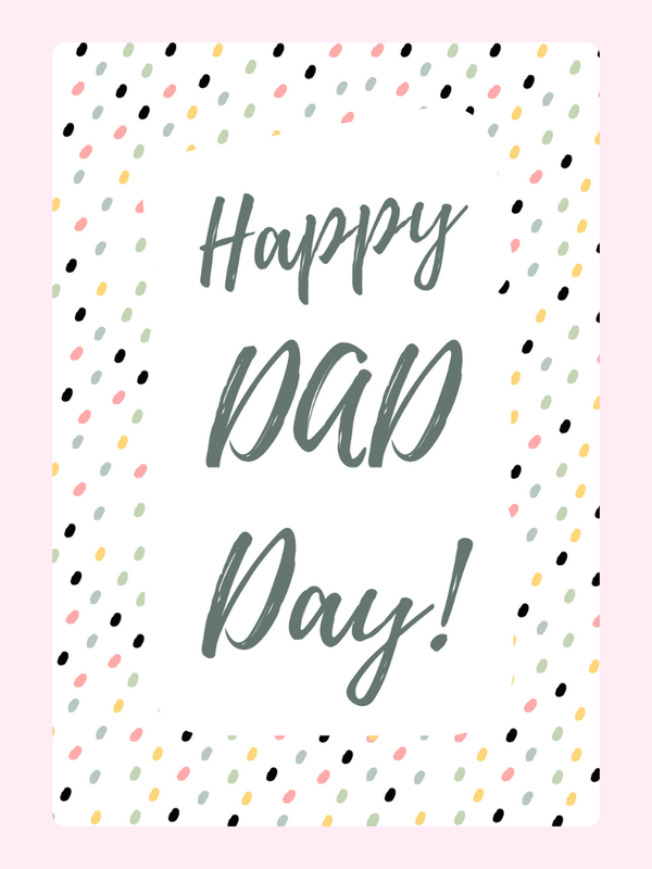 Happy Dad Day card with polka dots