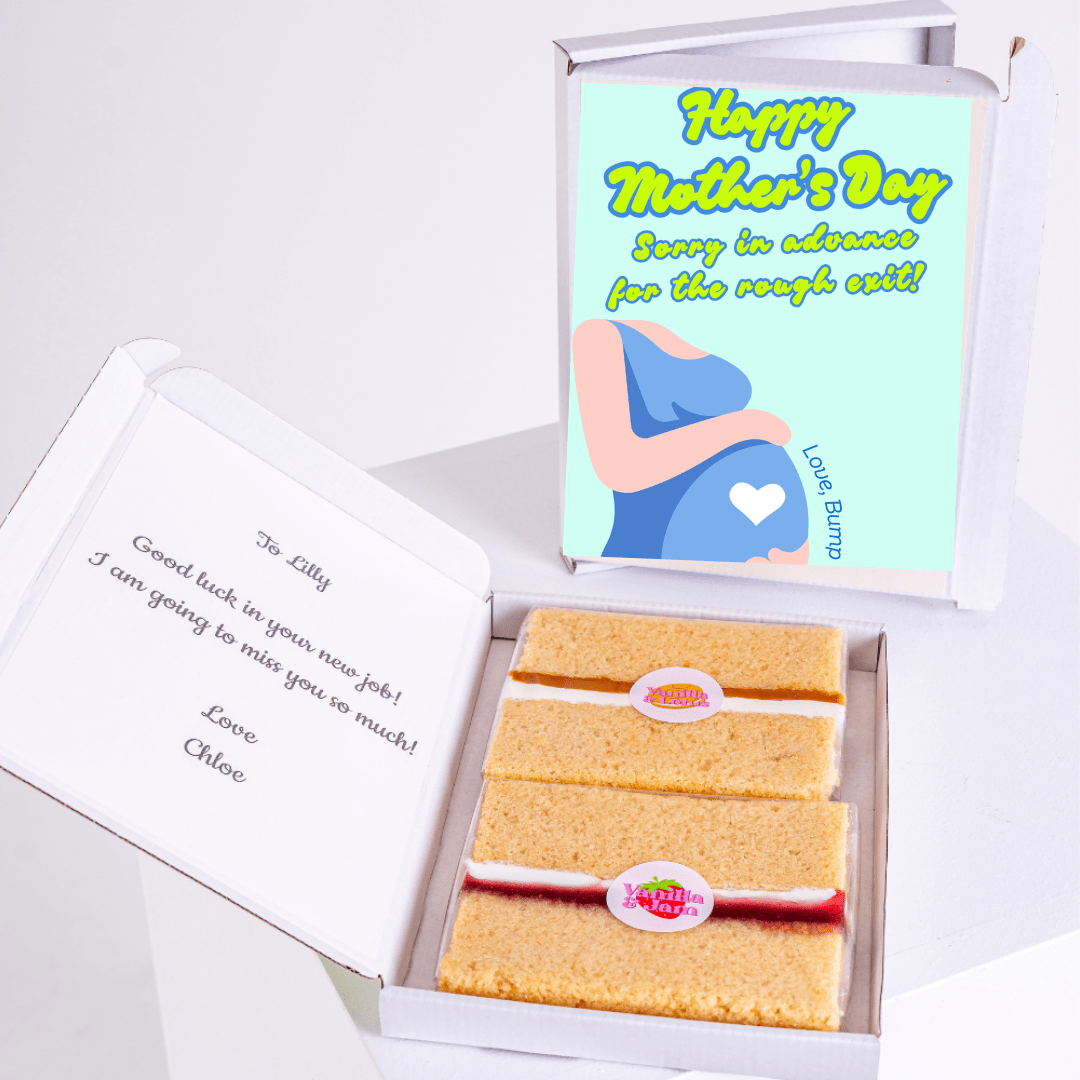 Mother's Day gift box with cake & message for Lilly