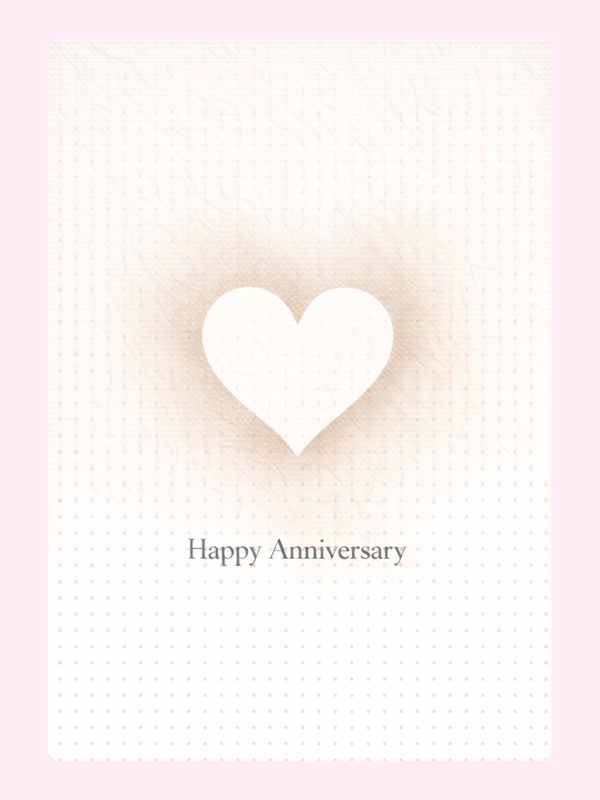 Embossed Heart Anniversary Cake Card letterbox cake card with freshly baked cake slices