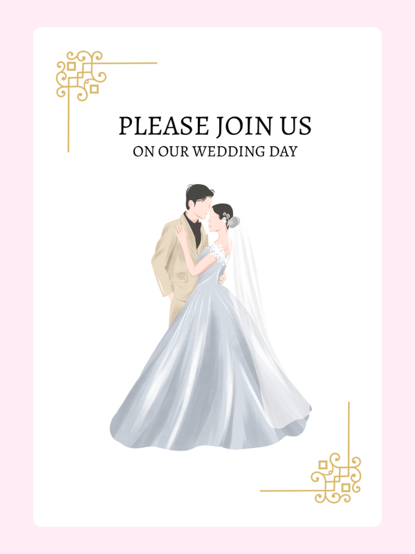 Wedding invitation with couple, 14_51b16413-6907-4416-85cf-9c5335c4c01e