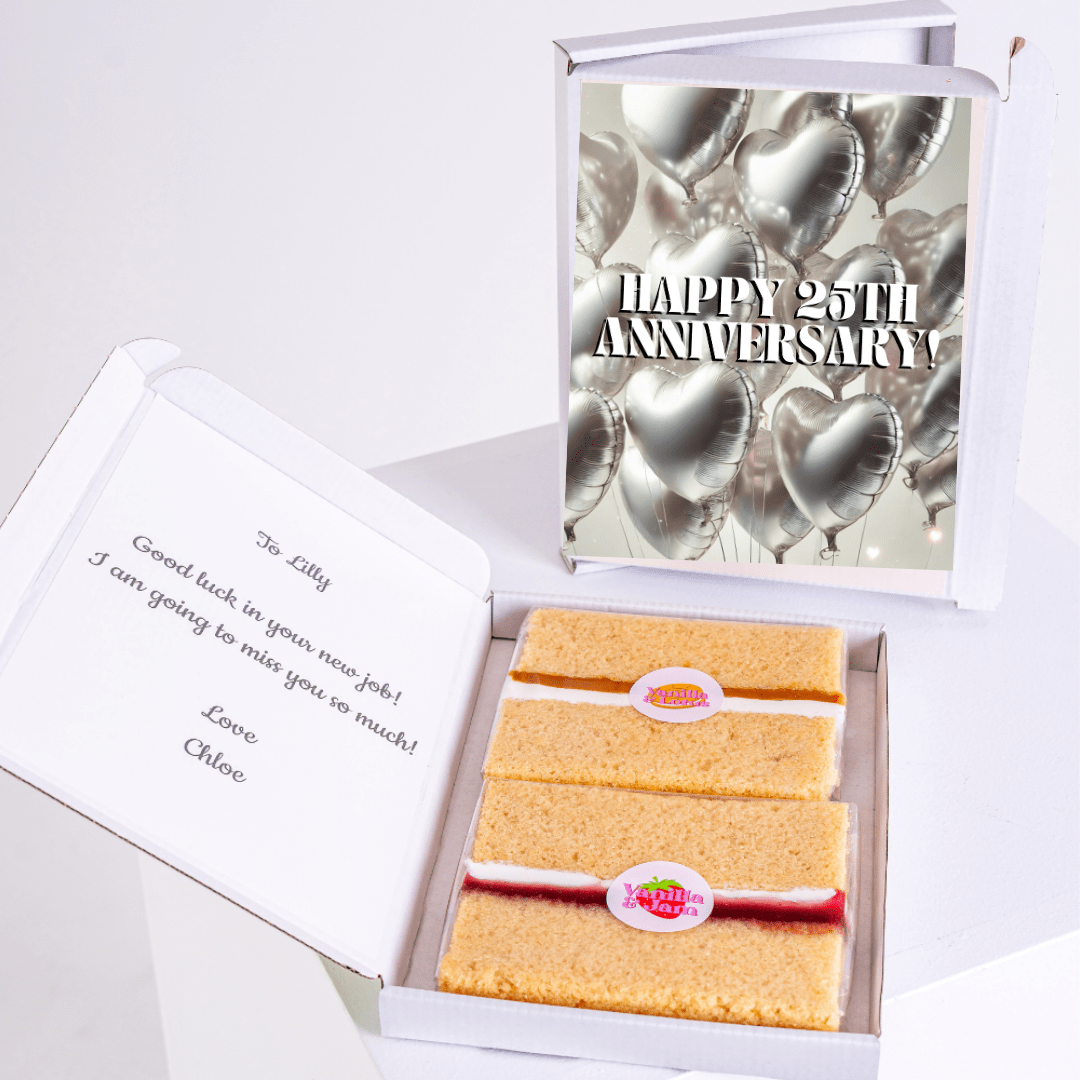 25th Anniversary cake gift for Lilly, good luck in new job.