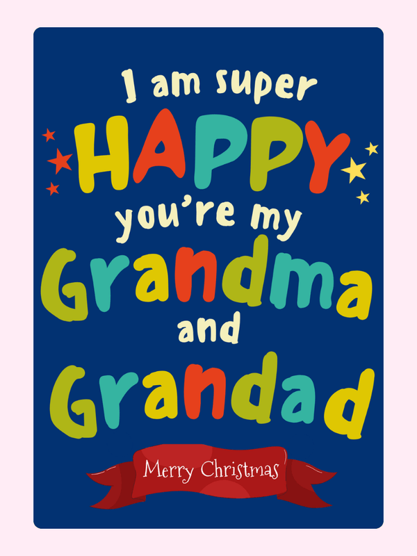 I Am Super Happy Cake Card, for grandparents