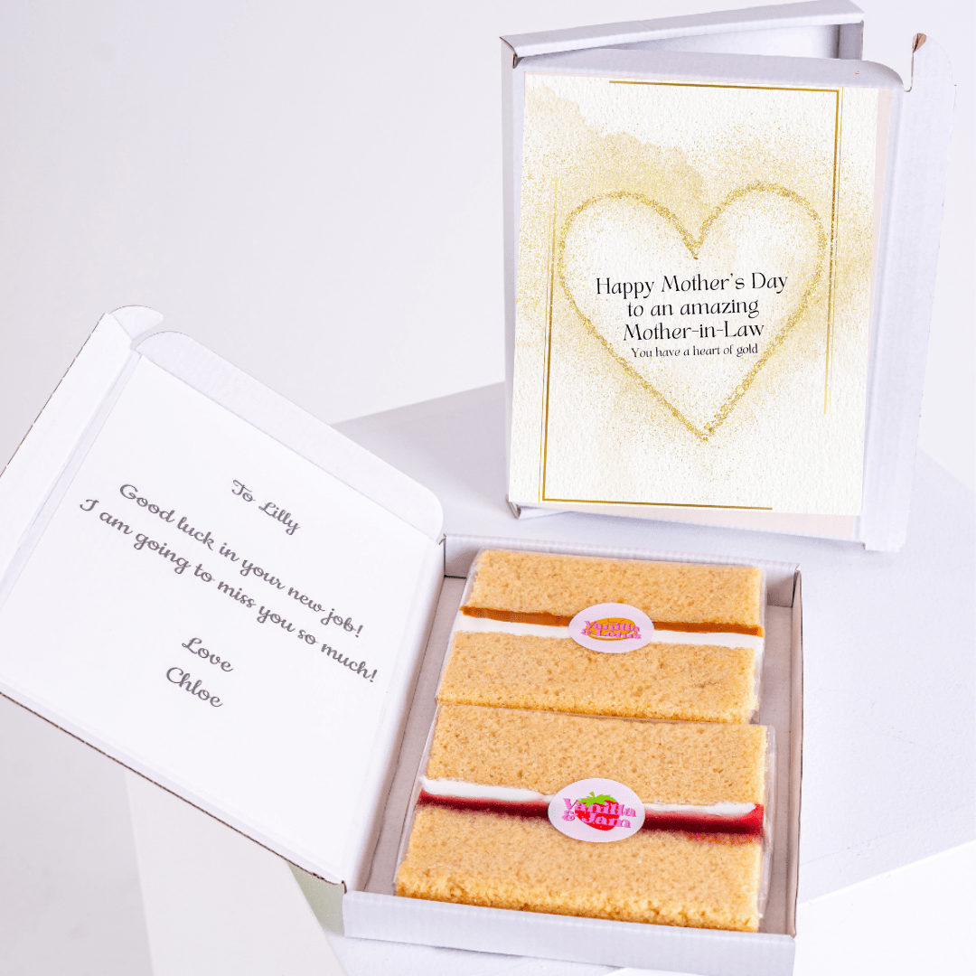 Mother's Day cake gift with Mother-in-Law card and note to Lilly.