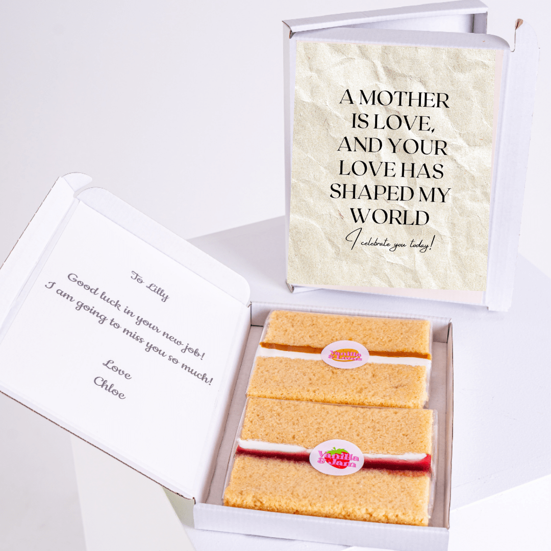 Cake gift box for Lily with Mother's Day message