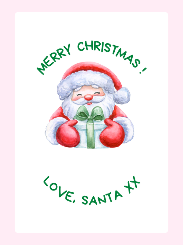 Love, Santa xx Cake Card, Christmas