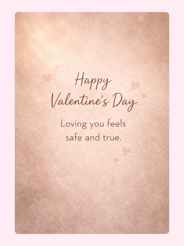 Loving You Feels Safe And True Cake Card, Valentine's Day