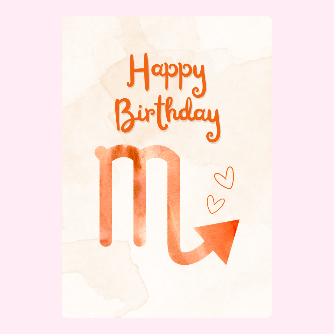 Happy Birthday Scorpio card