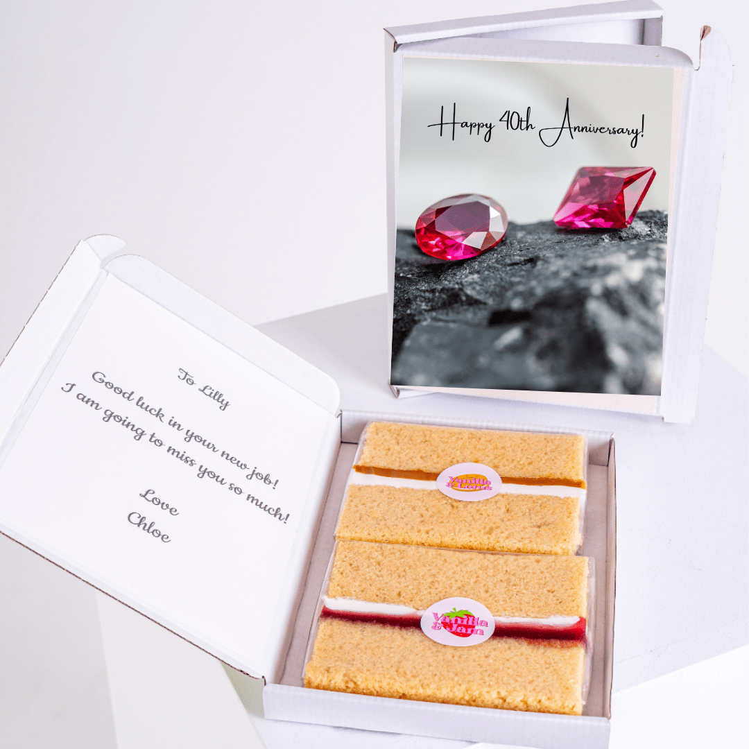 10th Anniversary cake gift with gemstones, to Lilly, Chloe.