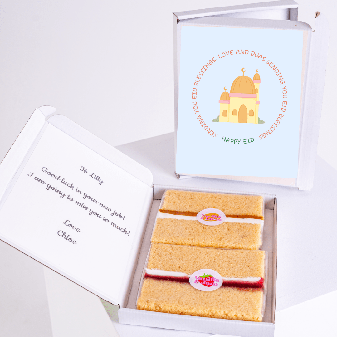 Eid cake gift box for Lilly, with well wishes.