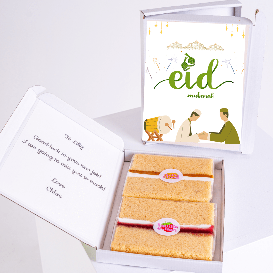 Eid Mubarak cake gift box from Chloe to Lilly