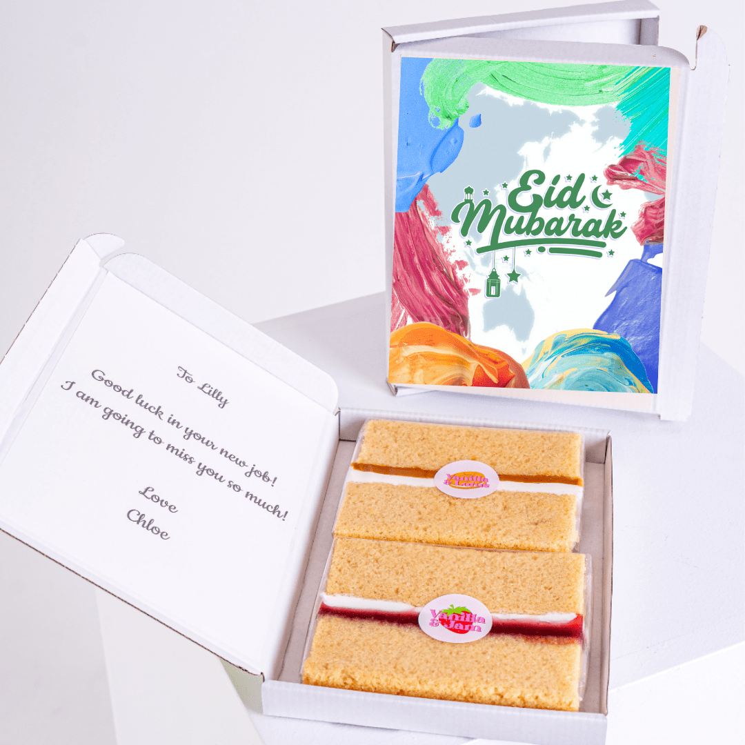 Eid Mubarak cake gift box for Lilly