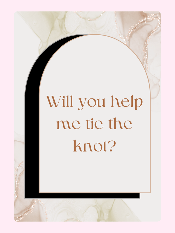 Wedding invitation Will you help me tie the knot?