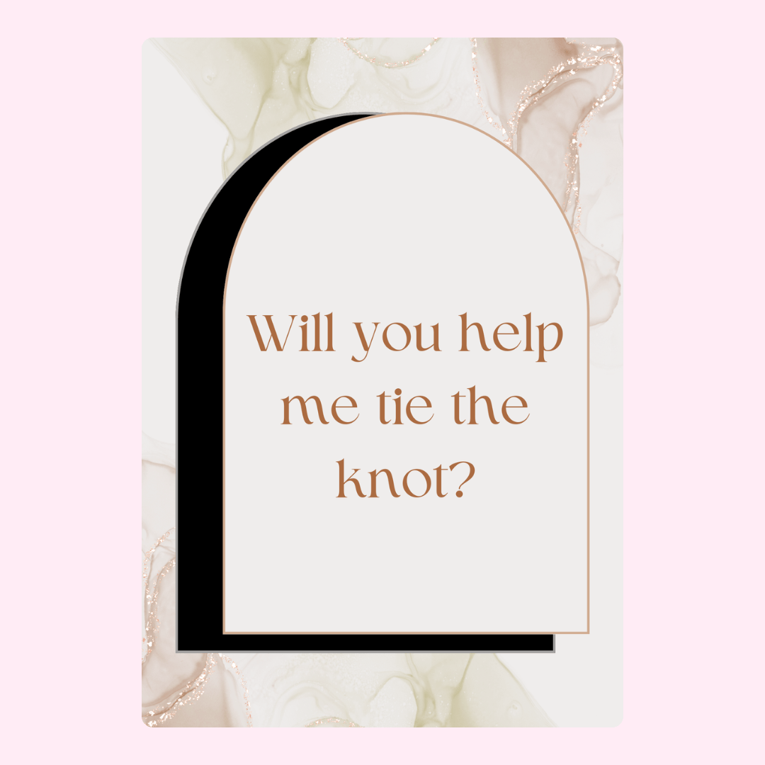 Wedding invitation Will you help me tie the knot?