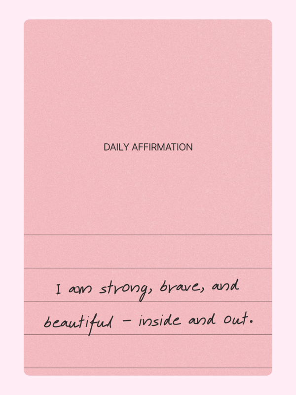 Daily Affirmation Cake Card, thinking of you