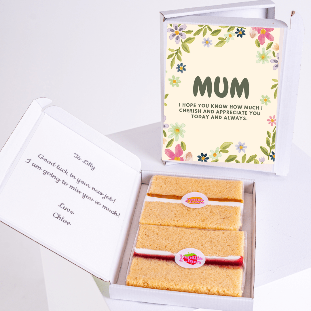 Cake gift box for Mum, with message and Mum card, from 17_98b4ab82...