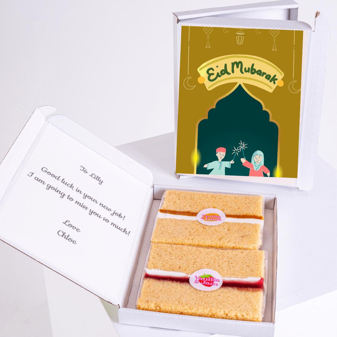 Eid Mubarak cake gift box for Lilly
