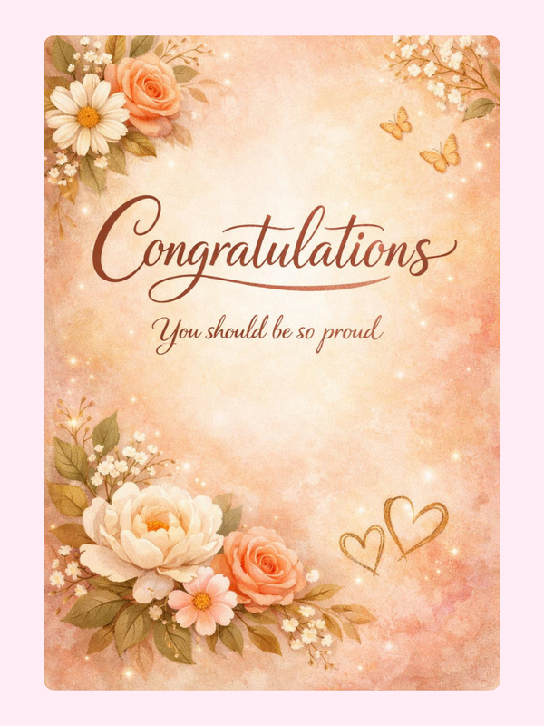 You Should Be So Proud Congratulations Cake Card