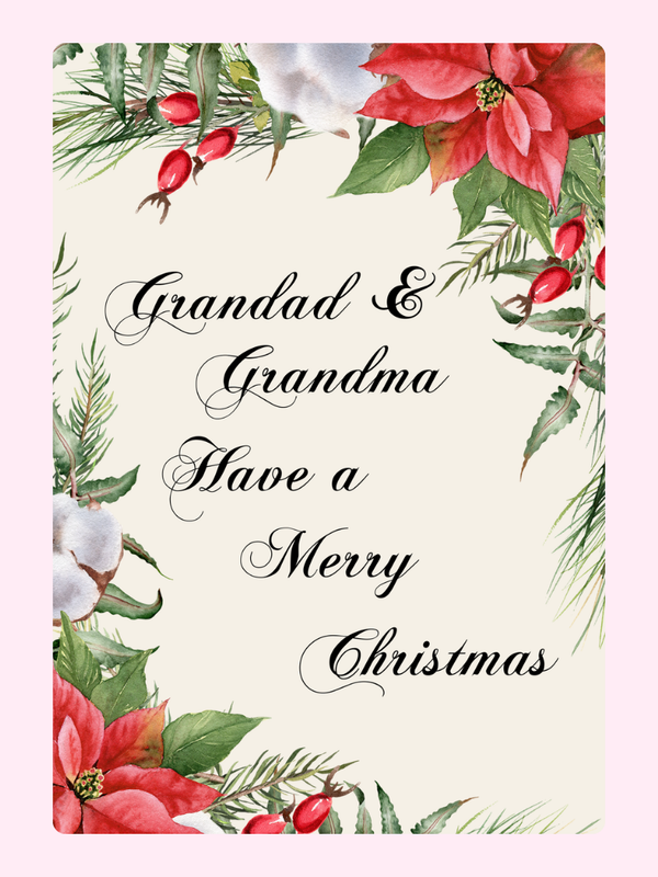 Grandad and Grandma Cake Card, for grandparents