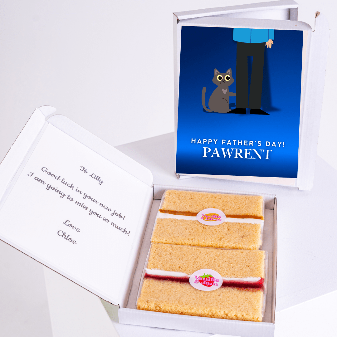 Father's Day Pawrent cake gift with note to Lilly.