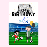 Football birthday cake cards