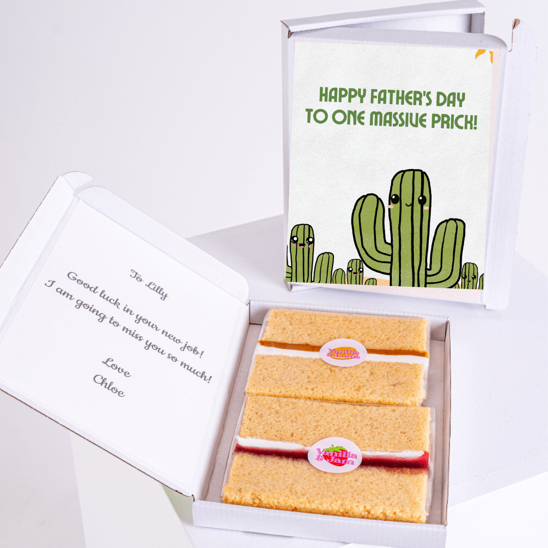 Father's Day card & cake gift with funny message