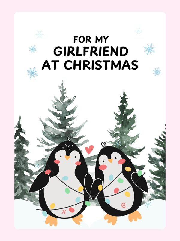 For My Girlfriend At Christmas Cake Card