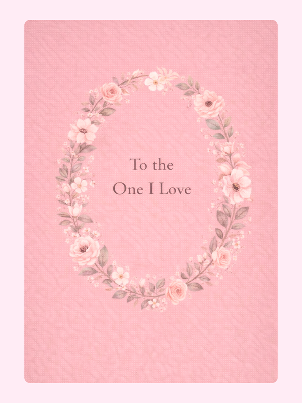 Floral Oval To The One I Love Anniversary Cake Card letterbox cake card with freshly baked cake slices
