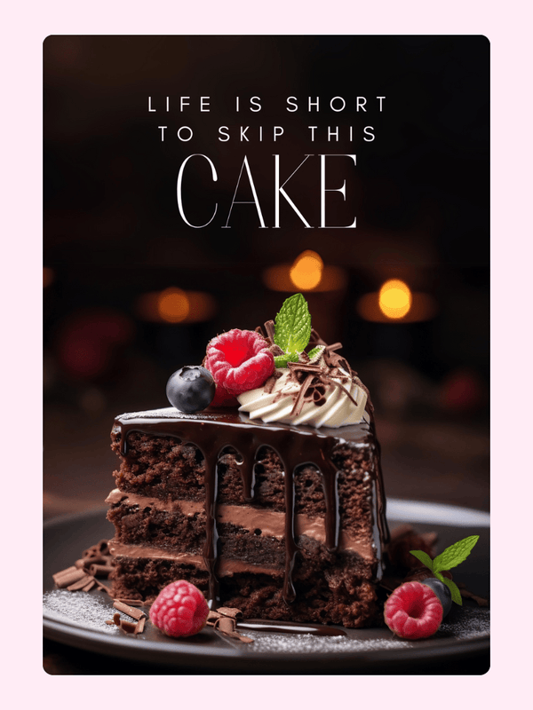 Life Is Short Cake Card, birthday