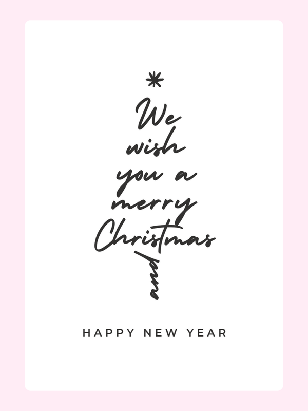 Merry Lines Cake Card, Christmas