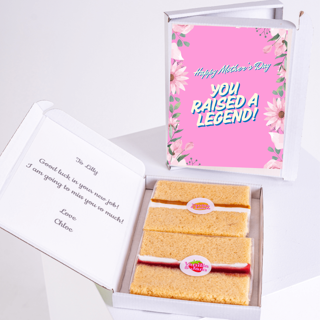 Mother's Day cake gift with message You Raised a Legend! for Lilly.