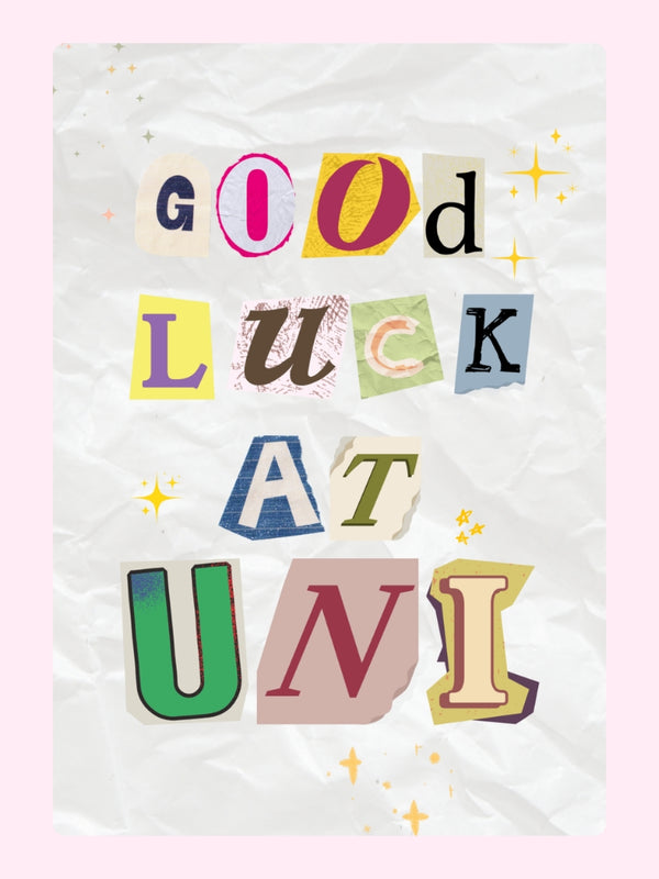Good Luck at UNI Cake Card