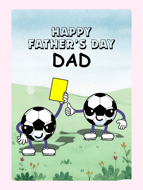 Father's Day card with soccer balls, filename...