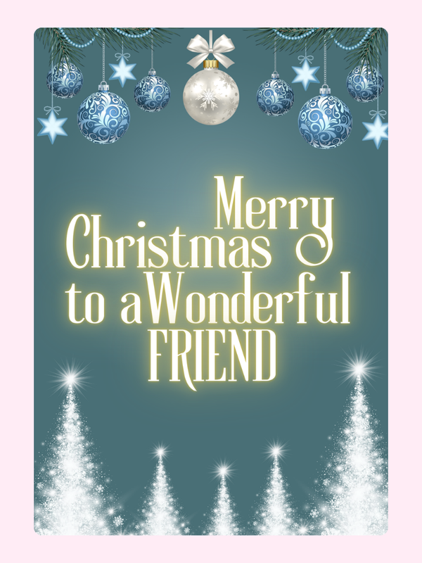 Merry Christmas97 Cake Card, for a friend