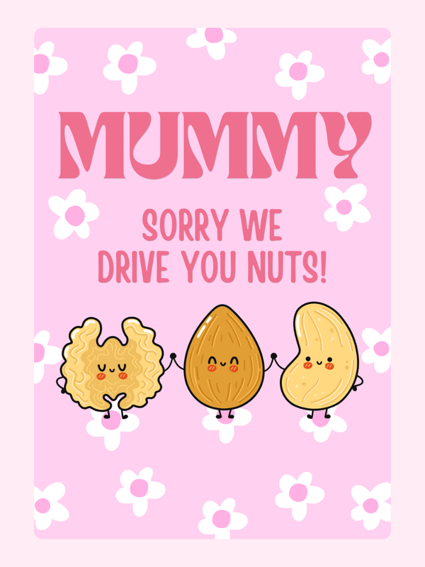 Sorry We Drive You Nuts Cake Card