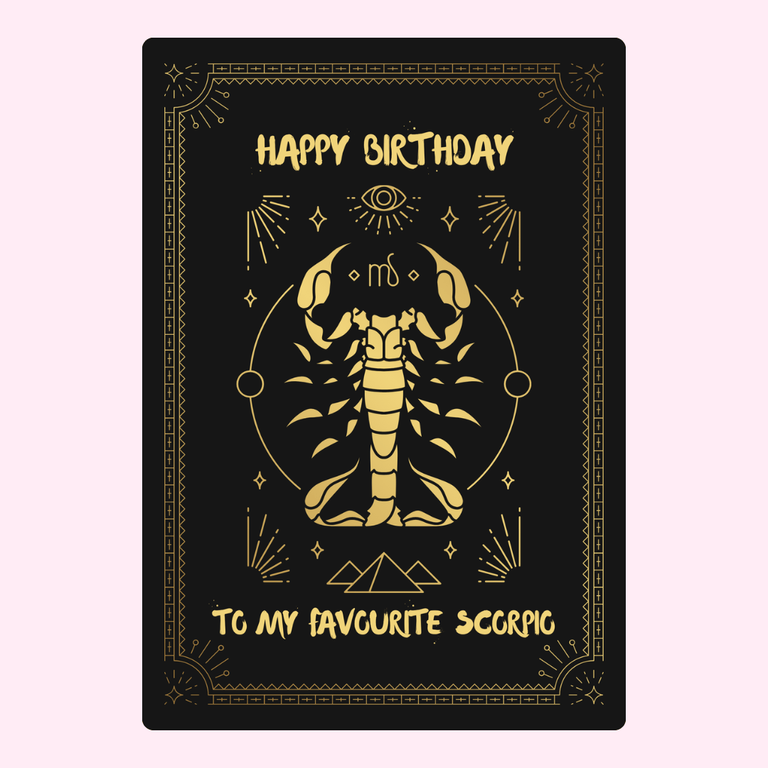 Birthday card for Scorpio