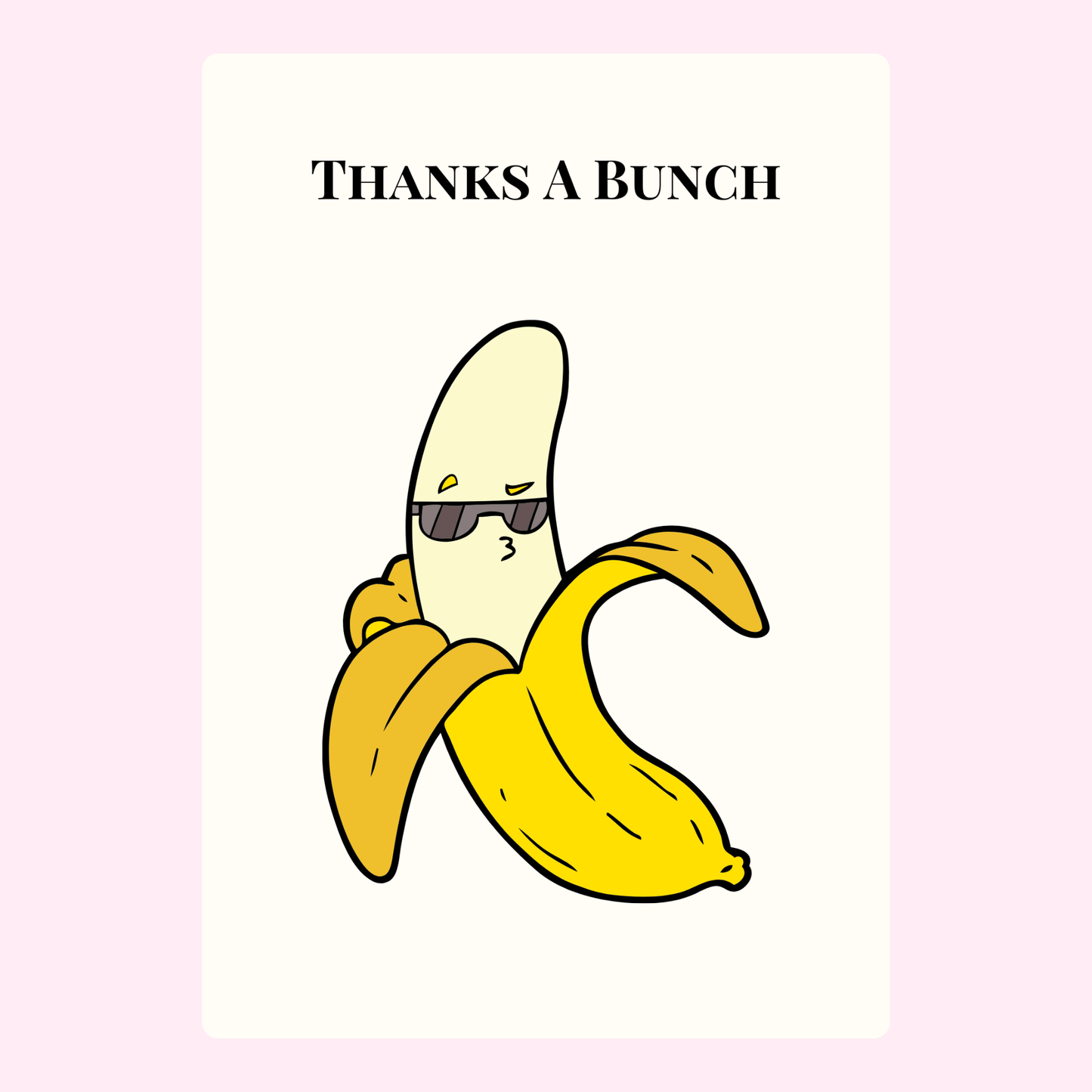 Thanks a Bunch card with cool banana