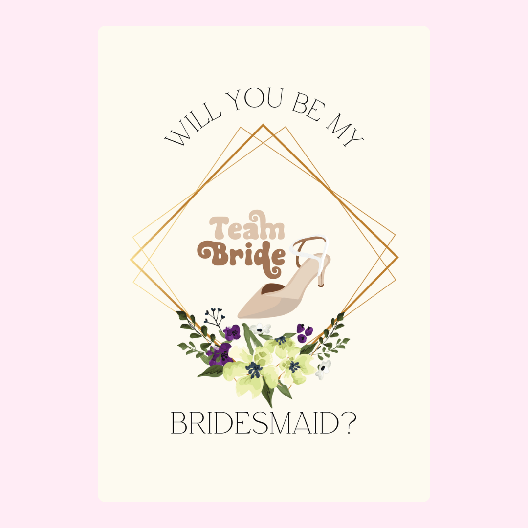 Bridesmaid proposal card with shoe and flowers (1_fe70997c)