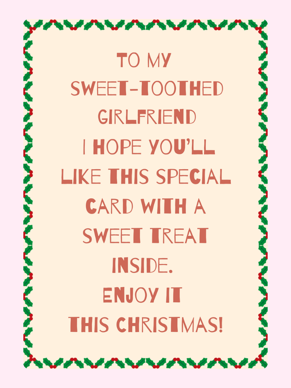 My Sweet-Toothed Girlfriend Cake Card