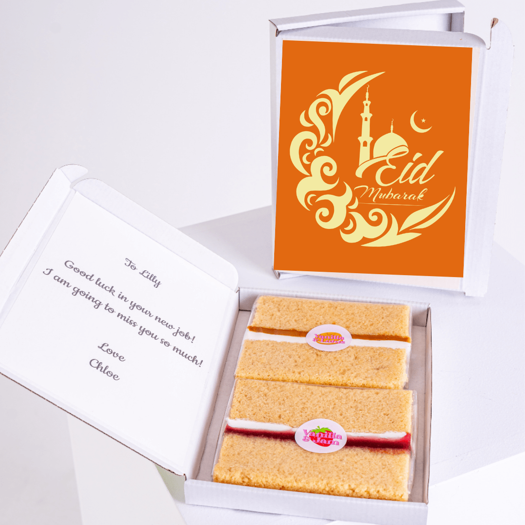 Eid Mubarak cake gift box for Lilly